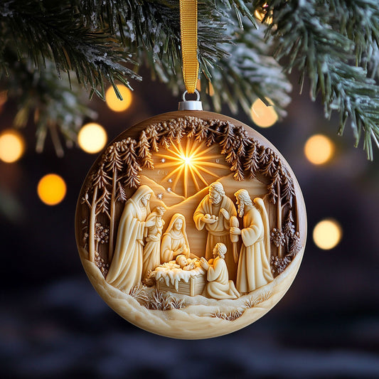 Christian Holy Night Glow WN1610028CL Christmas Ornament