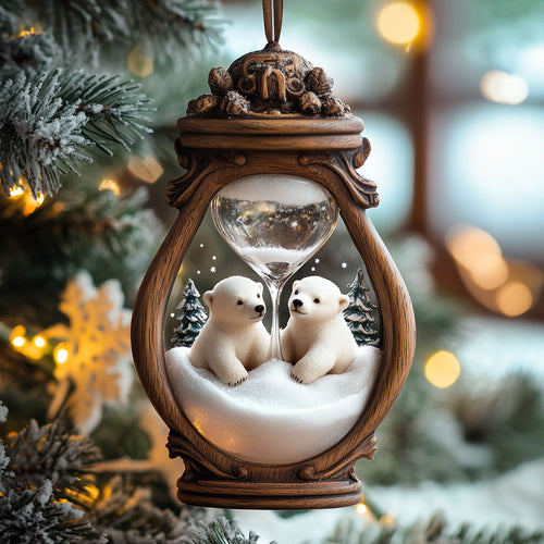 Polar Bear Time Glide WN0812057CL Christmas Ornament