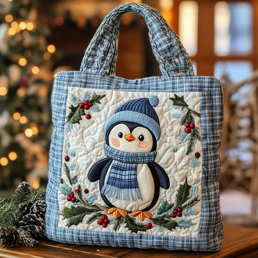 Penguin Charm CW3110032CL Quilted Tote Bag
