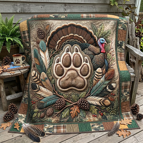 Woodland Turkey Paw WN1805015CL Quilt