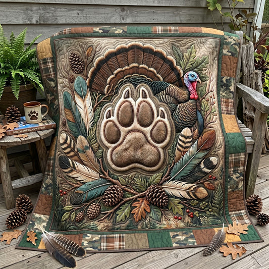 Woodland Turkey Paw WN1805015CL Quilt