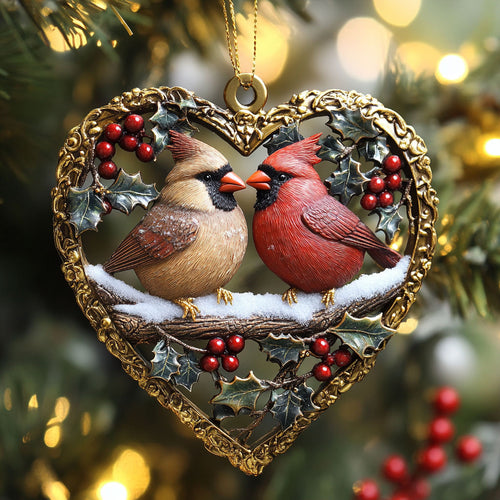 Golden Heart Cardinal WN2110045CL Christmas Ornament