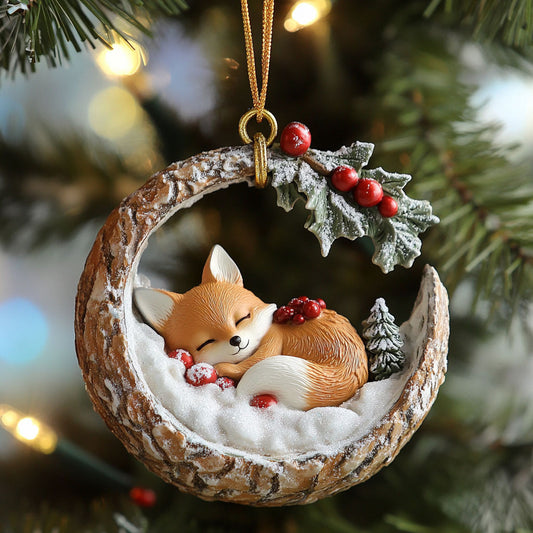 Sleeping Fox CP0612053CL Christmas Ornament