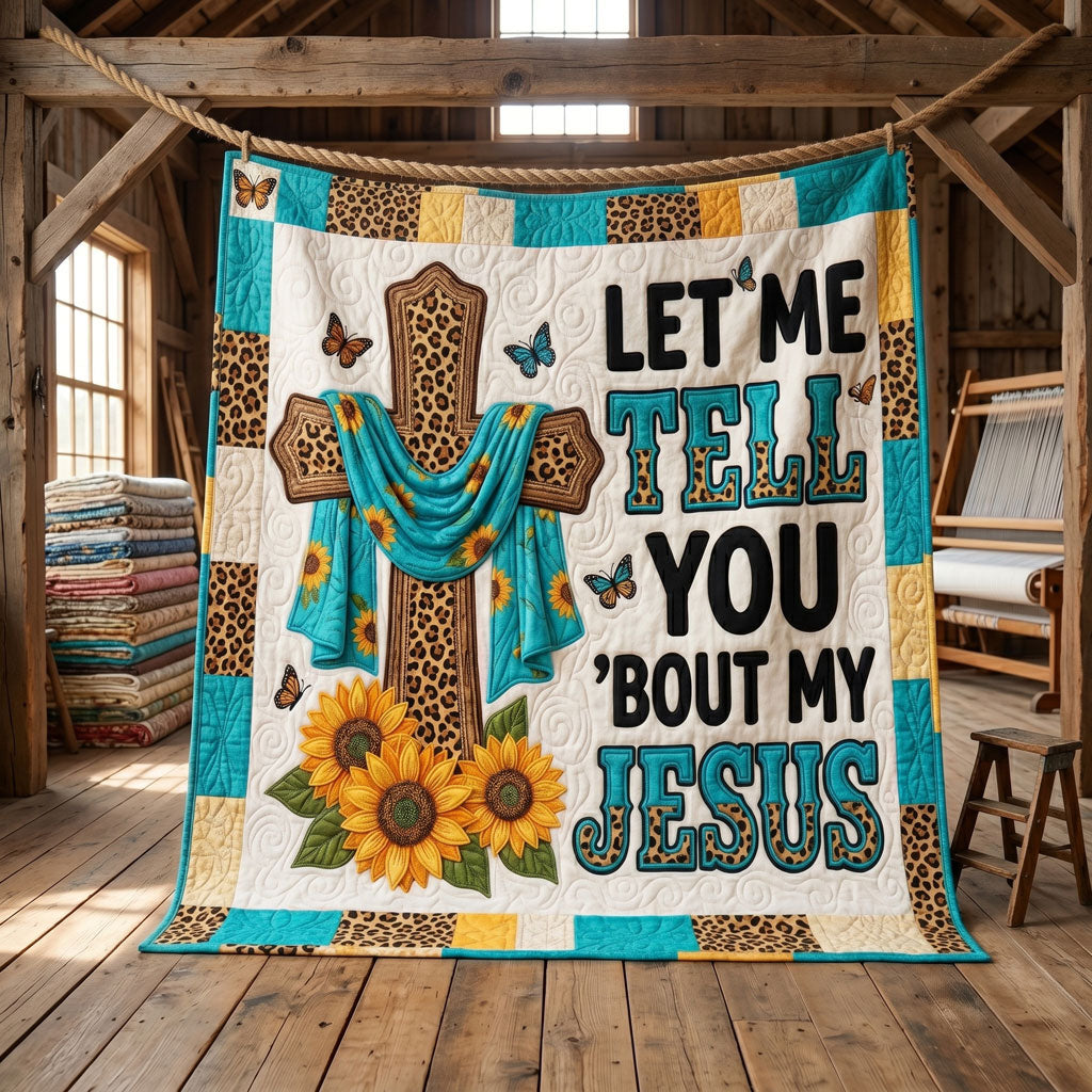 Christian Cross Sunflower WN1704004CL Quilt
