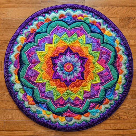 Mystic Mandala WN2504033CL Quilted Round Mat