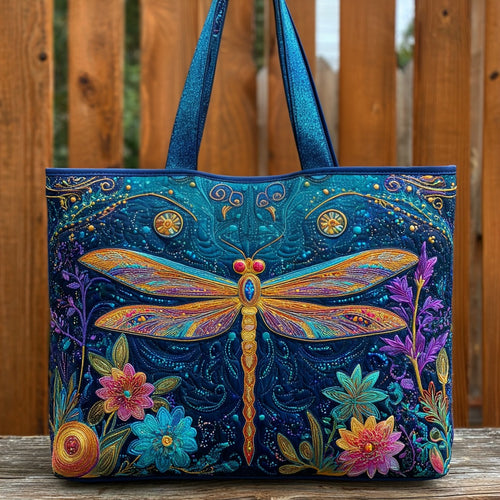 Sparkling Dragonfly XR1911006CL Quilted Tote Bag