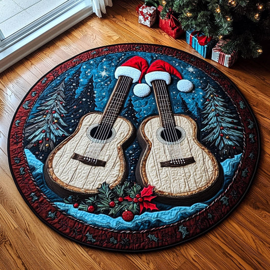 Merry Guitar Vibes KL2711005CL Quilted Round Mat