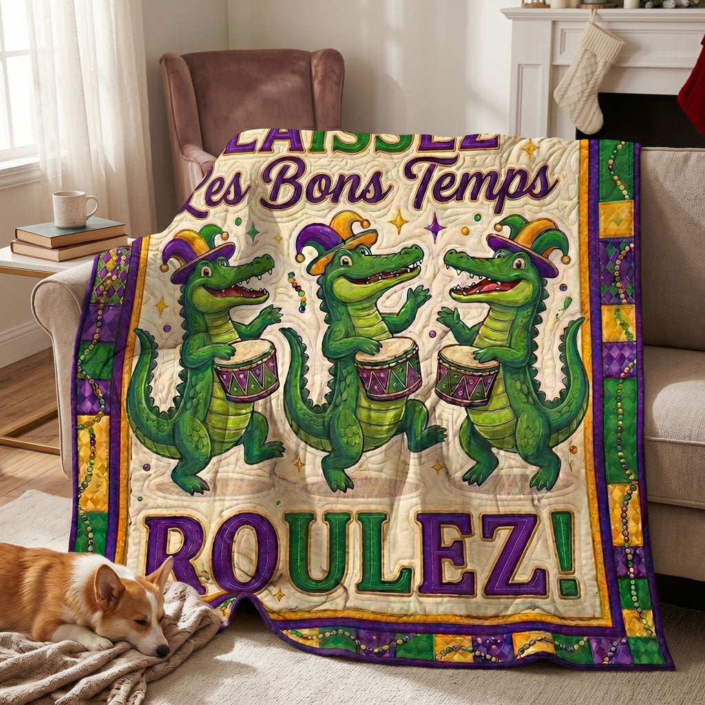 Mardi Gras Gator Party WN1504010CL Quilt