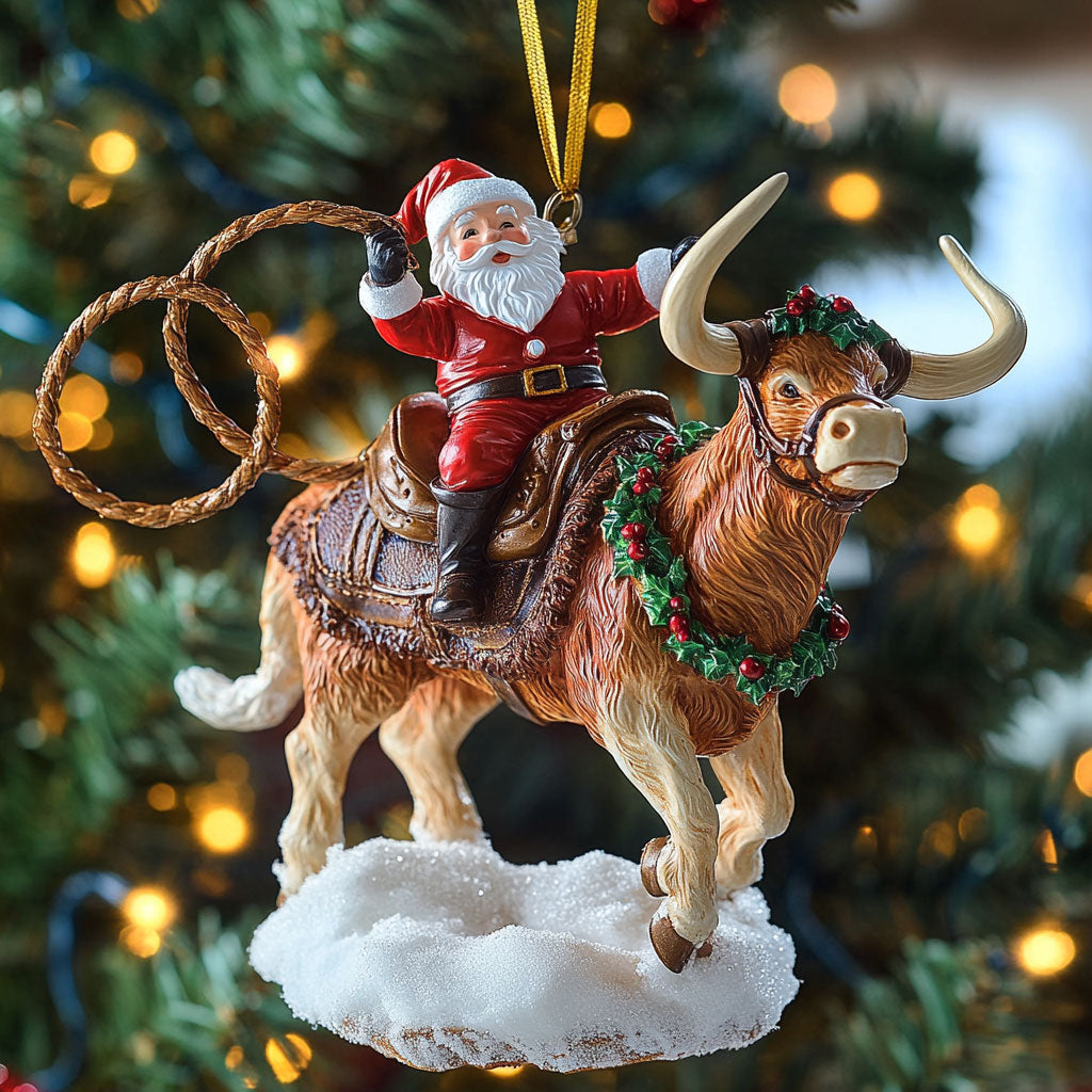 Rodeo Santa CP0312187CL Christmas Ornament