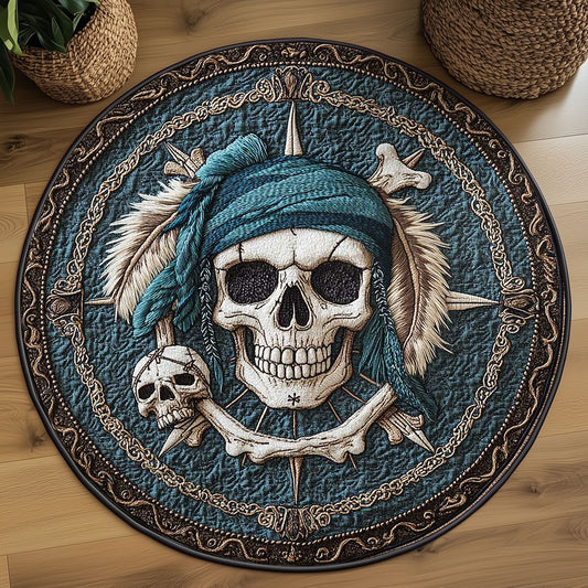 Skull Enigma WN1705068CL Quilted Round Mat