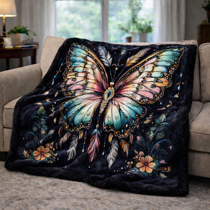 Ethereal Butterfly Nights KL2901002CL Faux Fur Throw Blanket