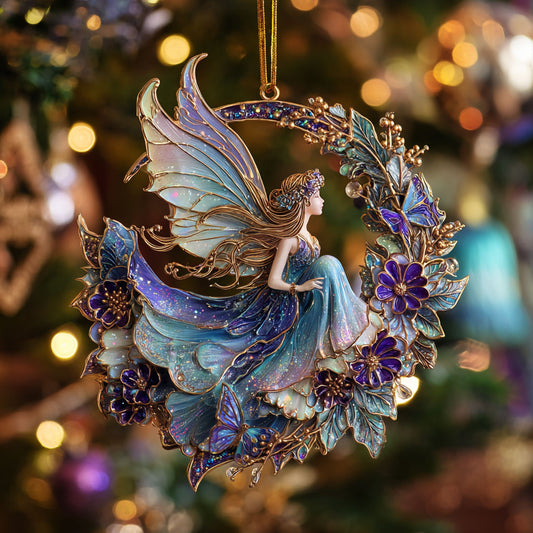 Blue Aura Fairy CW0412050CL Christmas Ornament