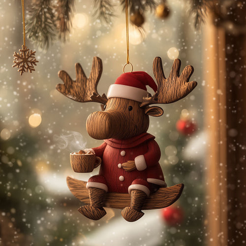 Moose Cocoa Break LT2210009CL Christmas Ornament