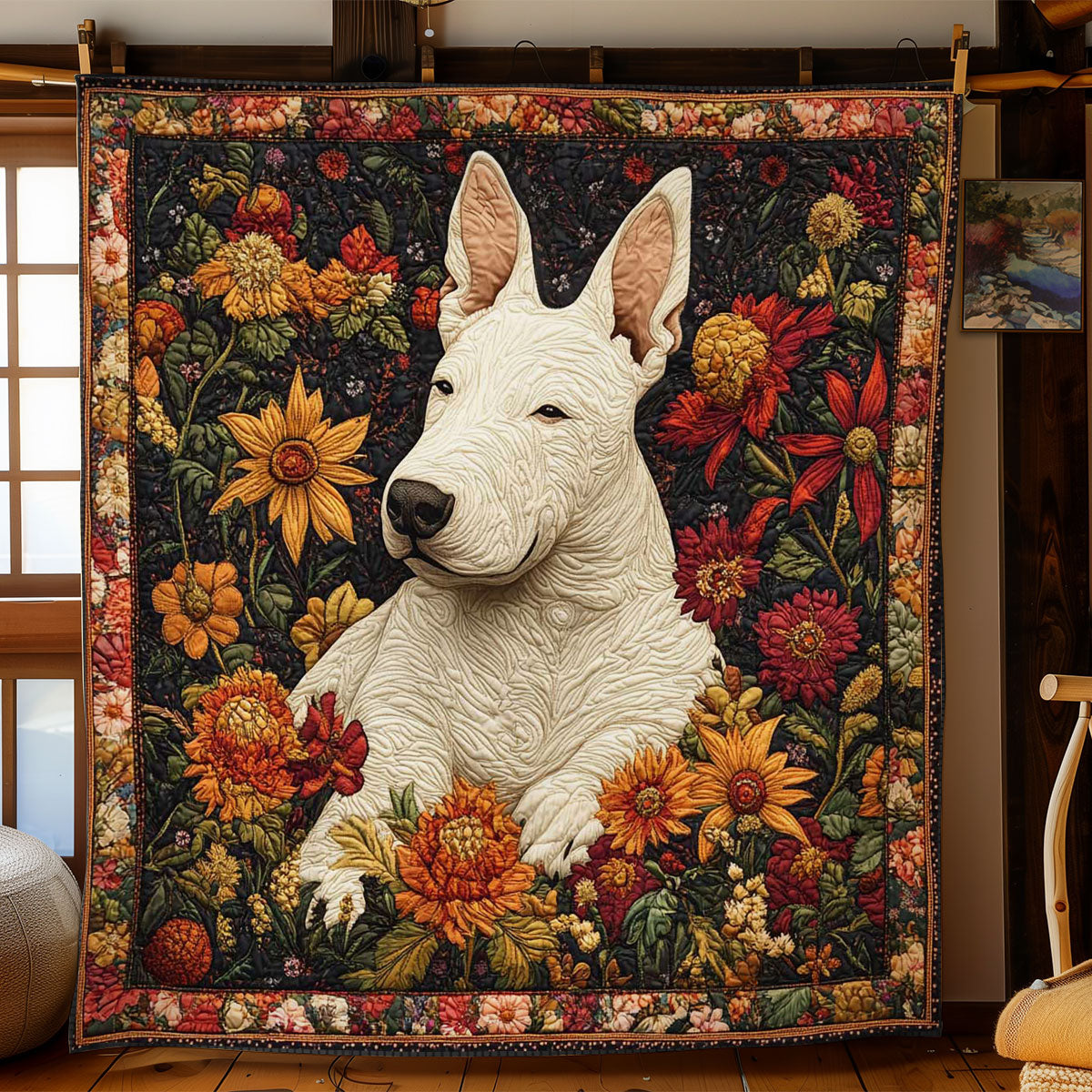 Charming Bull Terrier WN0802021CL Quilt