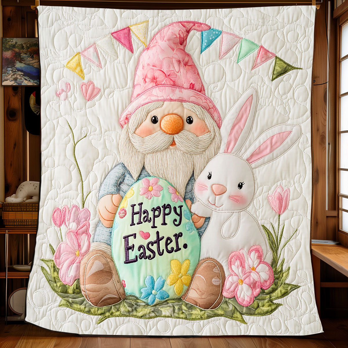 Easter Little Gnome WP1003004CL Quilt