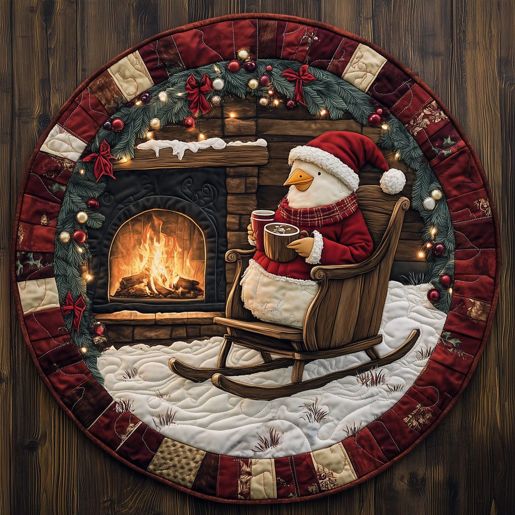 Rocking Chair Santa Fowl LT1410030CL Quilted Round Mat
