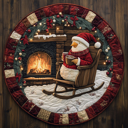 Rocking Chair Santa Fowl LT1410030CL Quilted Round Mat