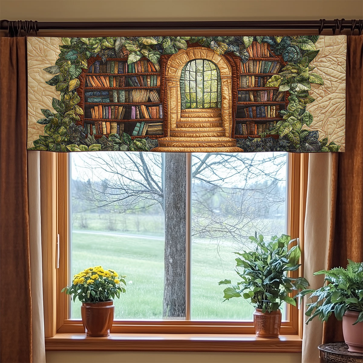 Library WJ1605013CL Quilted Valance