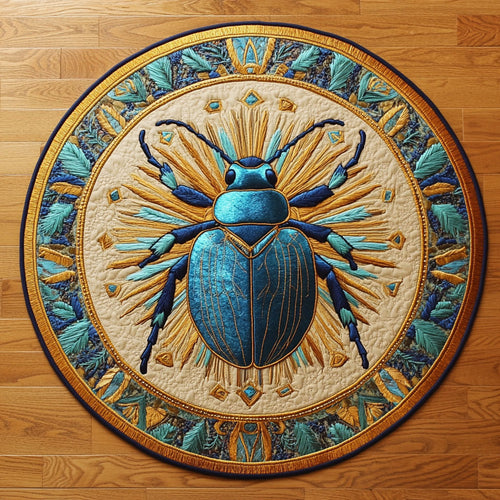Scarab Emerald WN0506064CL Quilted Round Mat