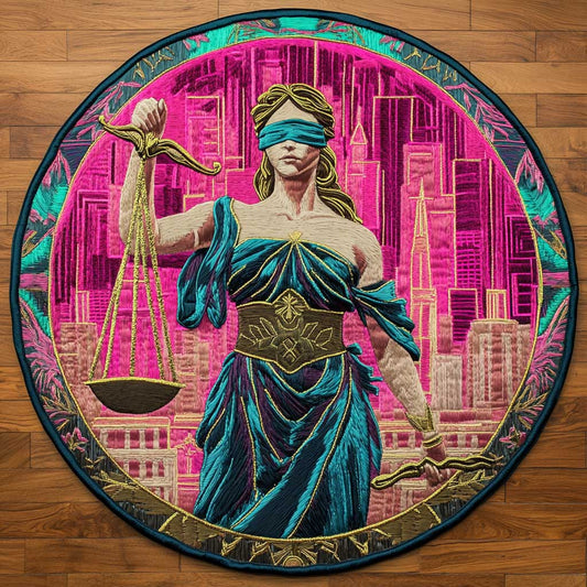 Lady Justice Realm WN1705032CL Quilted Round Mat