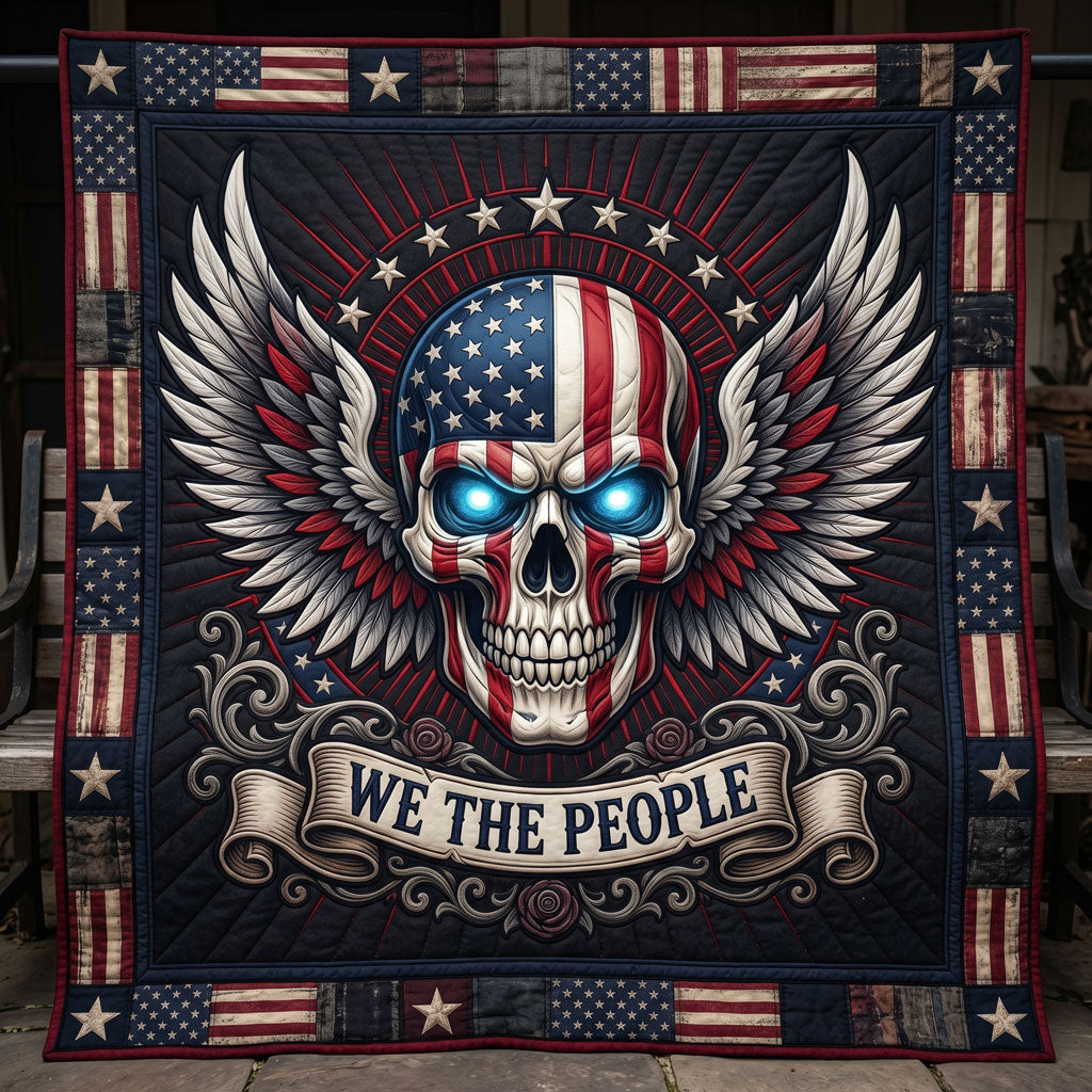 American Freedom Skull Wings WN1304005CL Quilt
