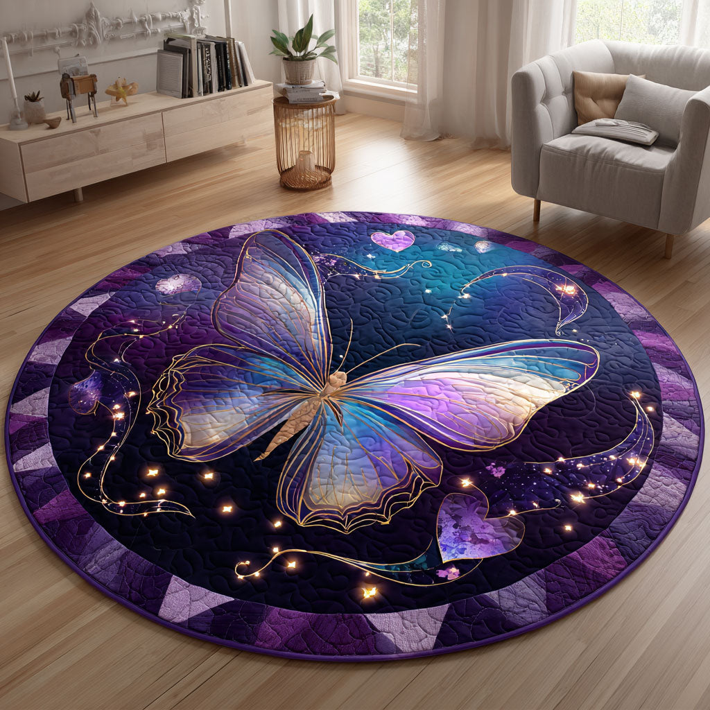 Butterfly Charm CW1401070CL Quilted Round Mat