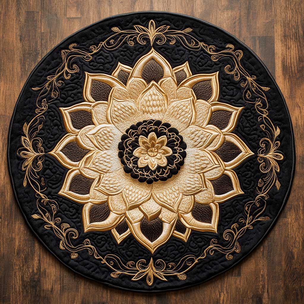 Shadow Flower WN2904100CL Quilted Round Mat