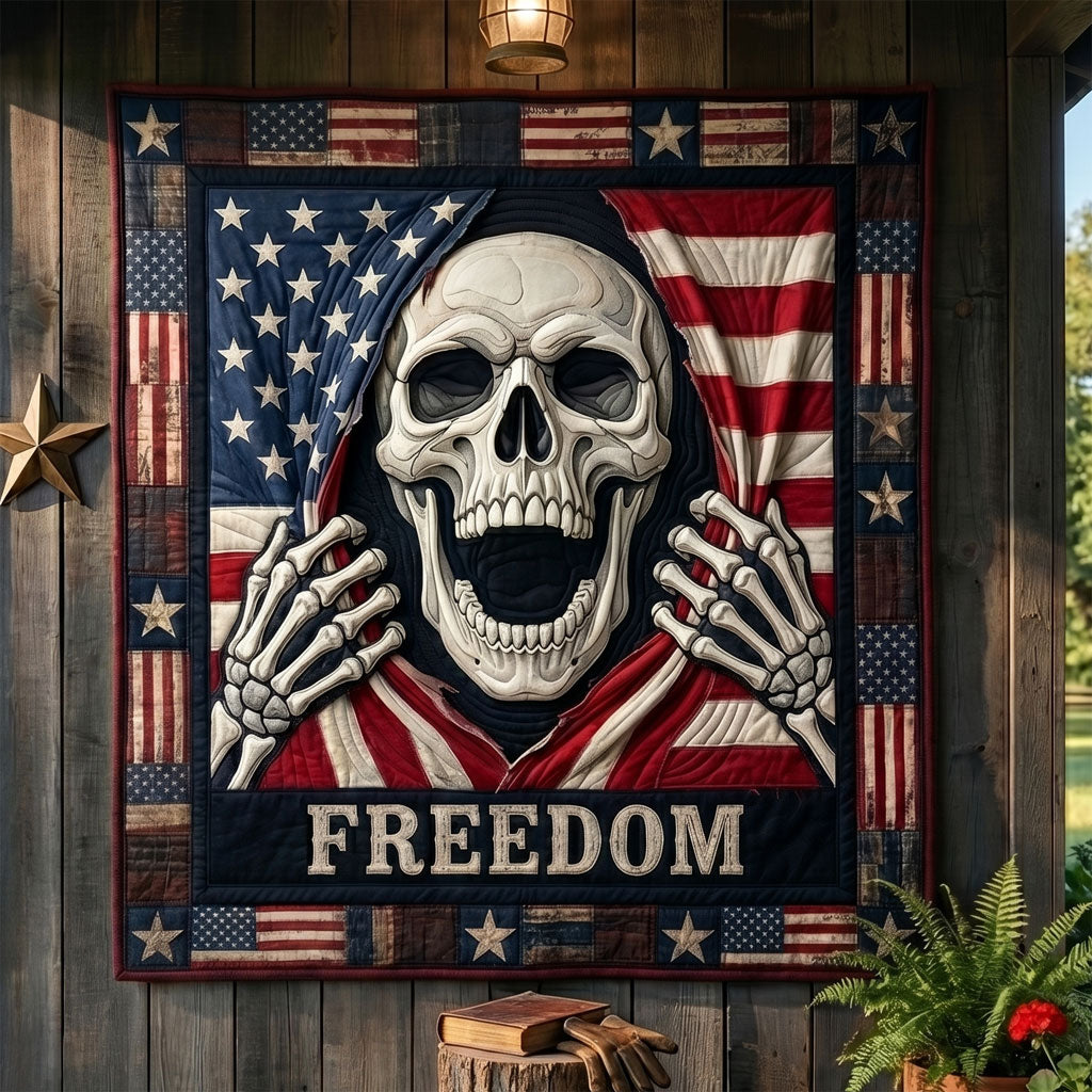 Freedom Skull American Flag WN1304009CL Quilt