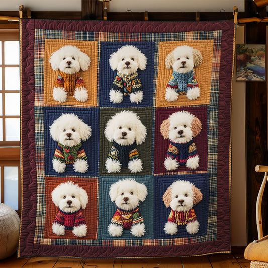 Fluffy Bichon Frise WN1303006CL Quilt