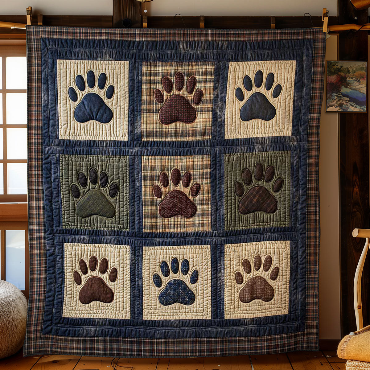 Rustic Paw Dog WN0503005CL Quilt