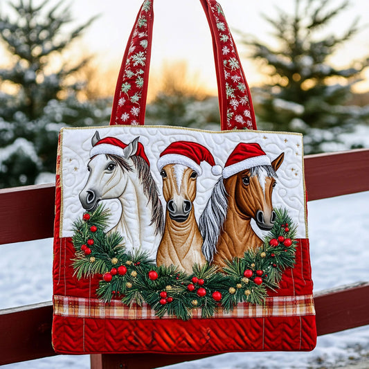 Festive Horse Spirit WN1310012CL Quilted Tote Bag