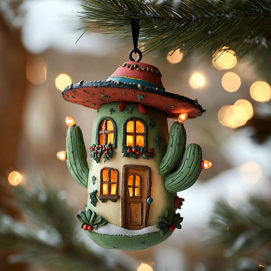 Cactus House Winter Bloom WN1112012CL Christmas Ornament