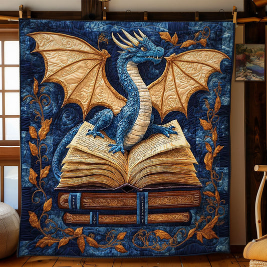 Blue Dragon And Book WN0601108CL Quilt