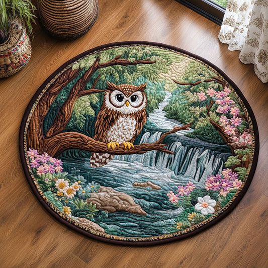 Spring Owl WJ2705042CL Quilted Round Mat