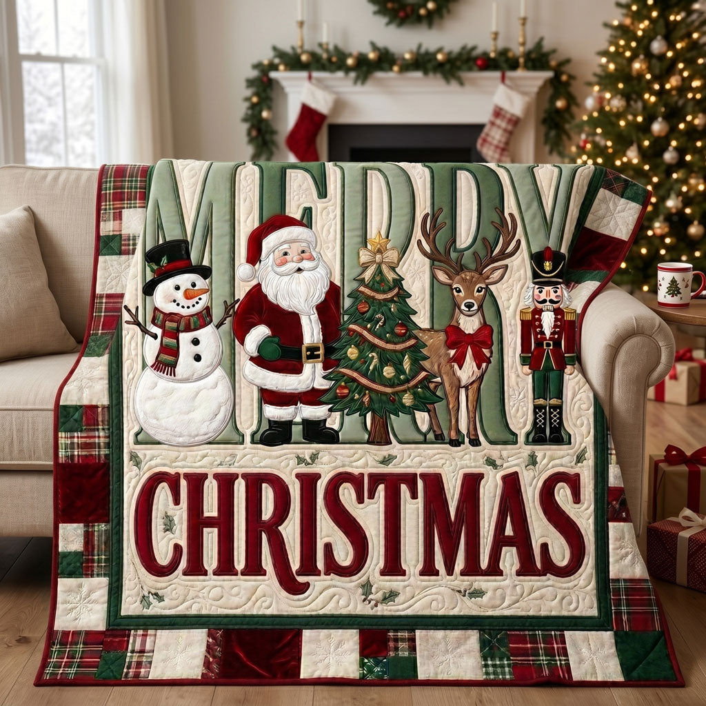 Merry Christmas Holiday Characters WN1105020CL Quilt