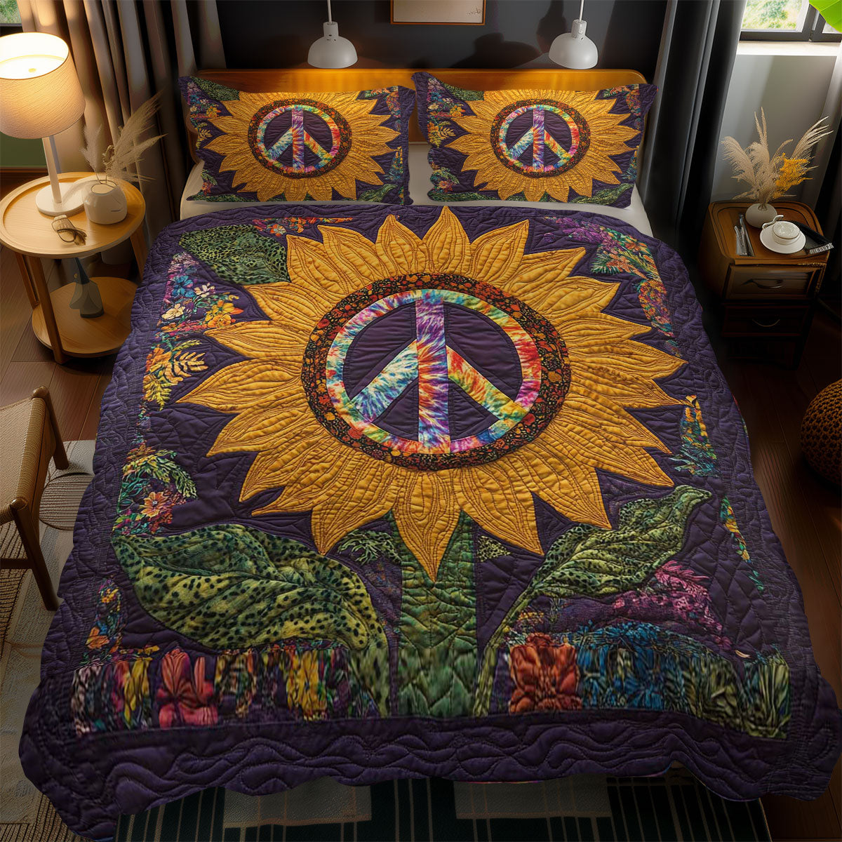 Sunflower Peace Vibes WN1701156CL Duvet Cover Set