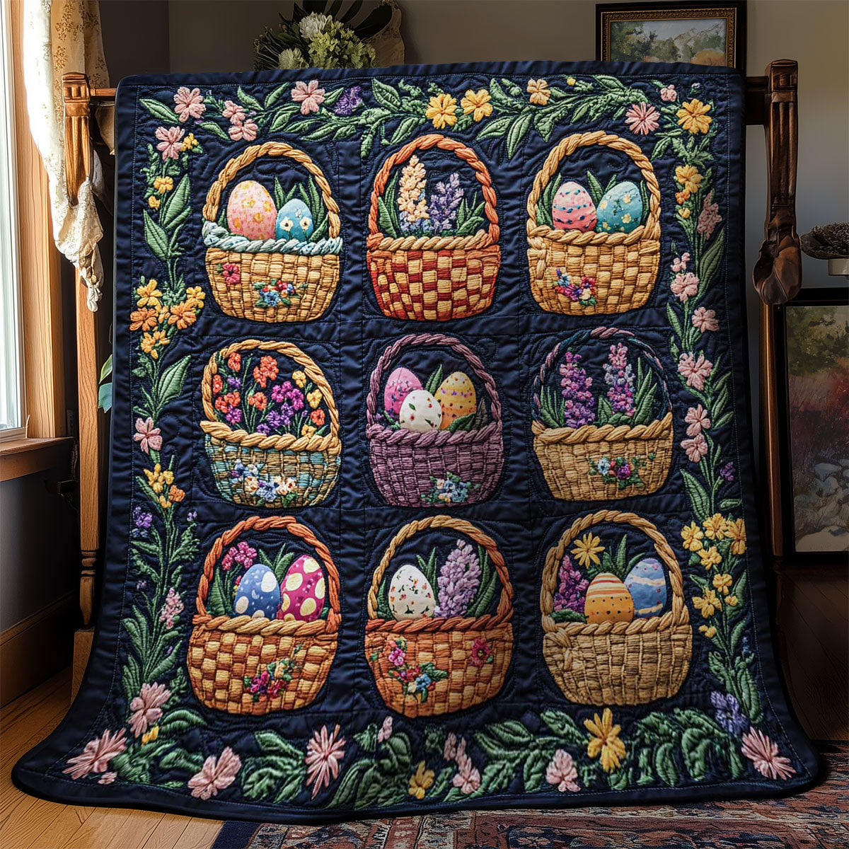 Easter Egg Blooms WN1501015CL Quilt