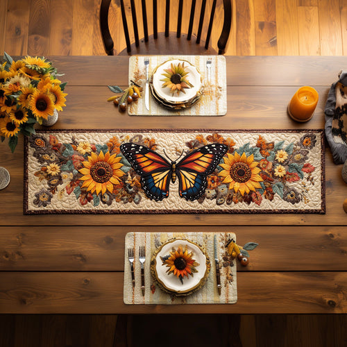 Butterfly Shine WN0107016CL Quilted Table Runner