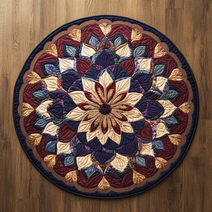 Crimson Mandala WN1705017CL Quilted Round Mat