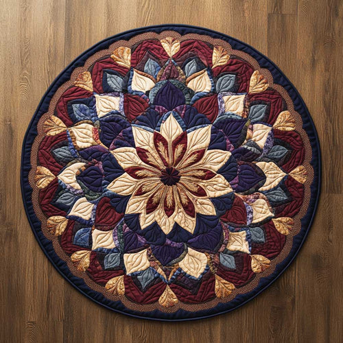 Crimson Mandala WN1705017CL Quilted Round Mat