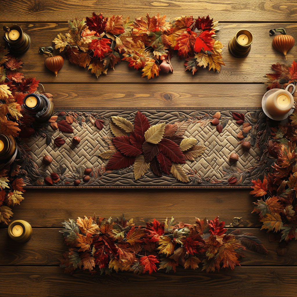 Leaf Waltz WN0707095CL Quilted Table Runner