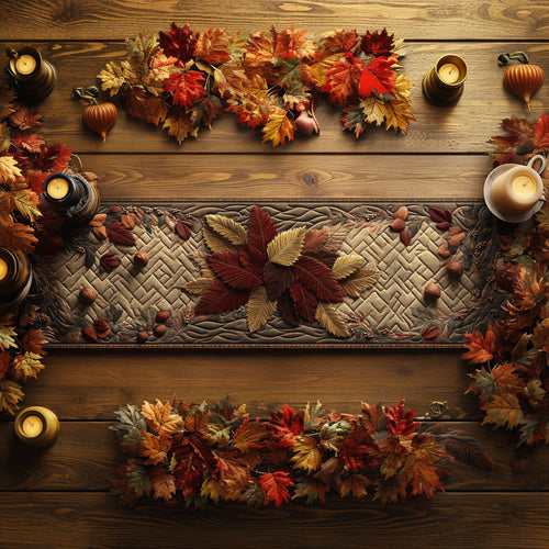Leaf Waltz WN0707095CL Quilted Table Runner