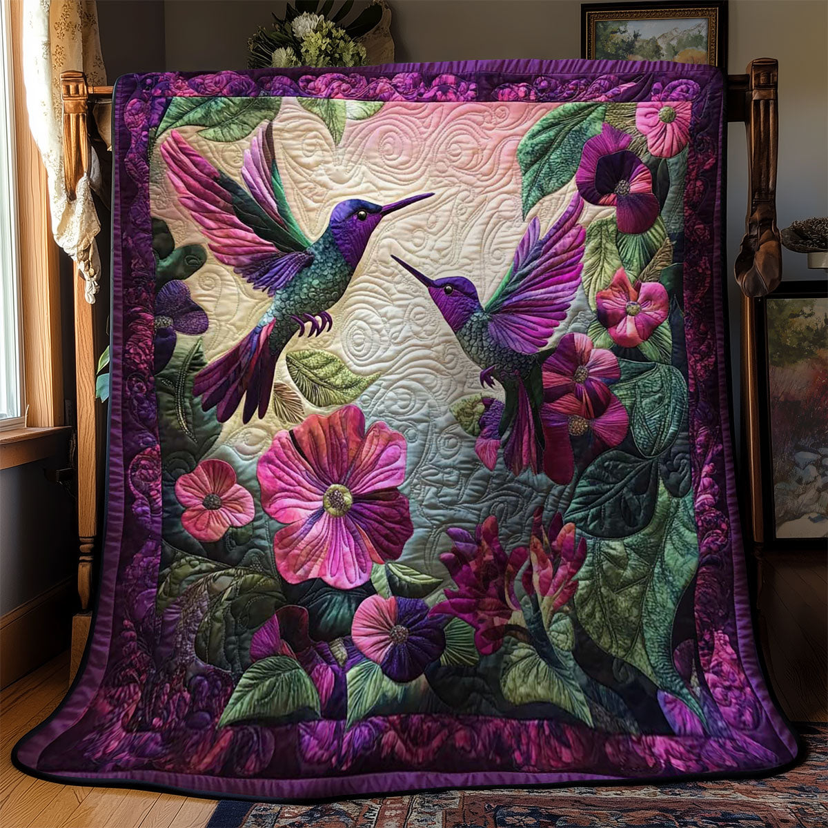 Floral Hummingbird Bliss WN0601063CL Quilt