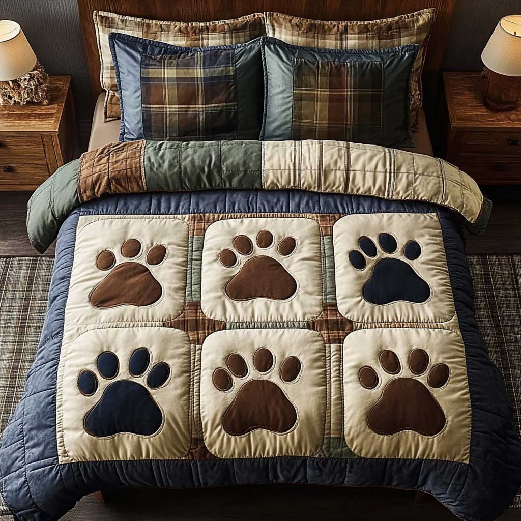 Homestead Paw Dog WN0503016CL Duvet Cover Set