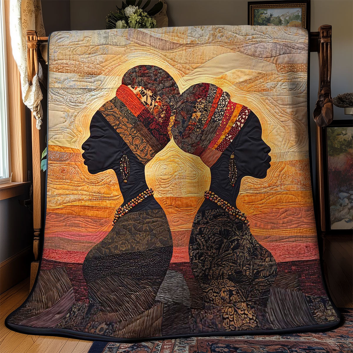 Sunlit African Woman WN0703029CL Quilt