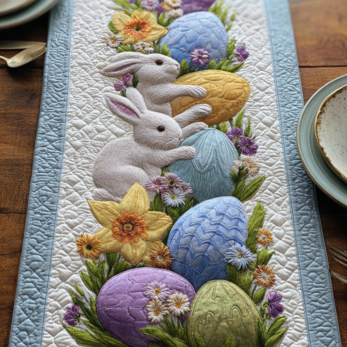 Lovely Bunny XR1201024CL Quilted Table Runner