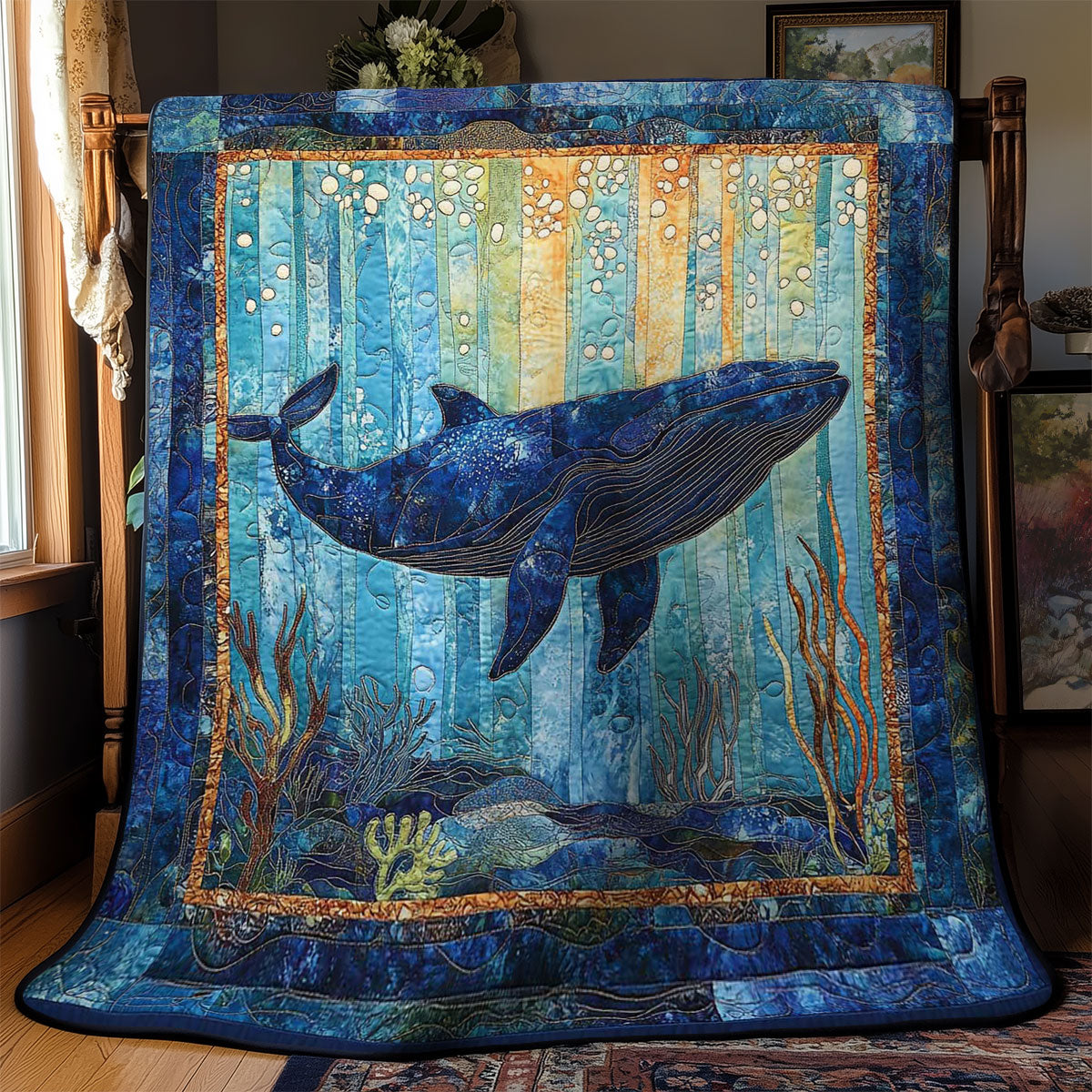 Blue Whales Symphony WN0803058CL Quilt