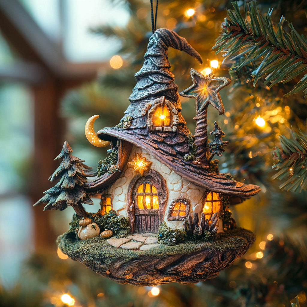 Witch Hat House Haven WN0312029CL Christmas Ornament