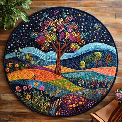 Tree Of Life Hill WJ2803050CL Quilted Round Mat