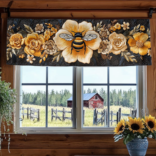 Bee Haven Patch WN3006012CL Quilted Valance
